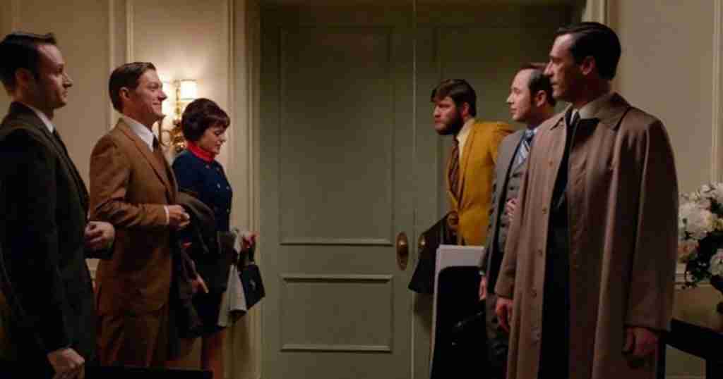 Don Draper (Jon Hamm) and the crew from Sterling Cooper